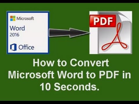 How to Convert a Word to PDF in 10 Seconds How to Convert a Word to PDF in 10 Seconds
