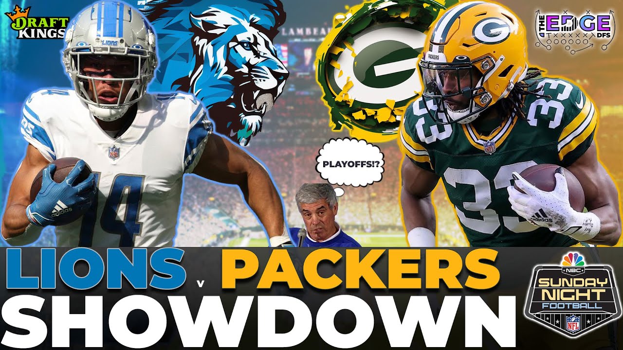 LIONS Vs PACKERS | Sunday Night Showdown Picks And Lineup Builds | 01. ...