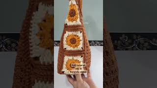 Tas rajut Tote bag crochet granny square #tasrajut #umighaisifa #crochetbag #caramembuattasrajut