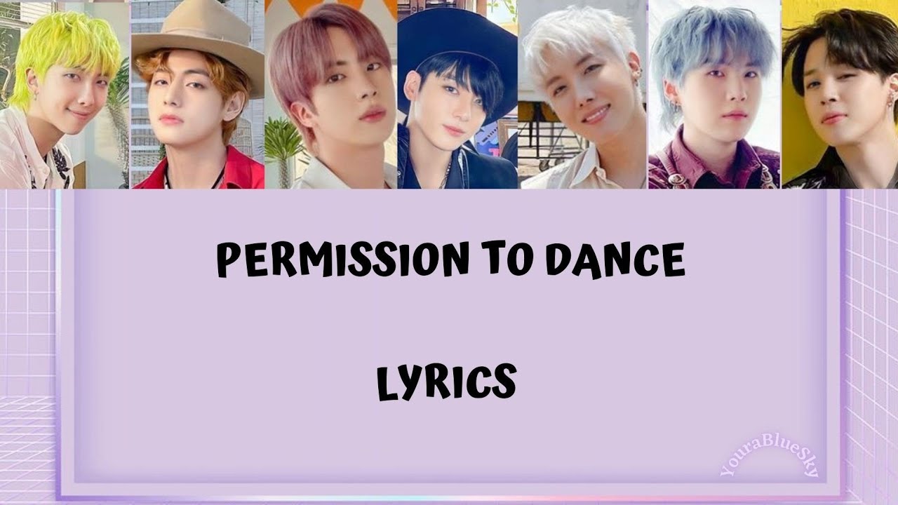 BTS - PERMISSION TO DANCE || LYRICS - YouTube