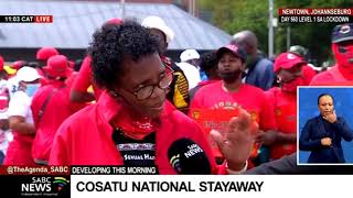 Cosatu Strike | Several hundred people turnout for stayaway, keeping to COVID-19 lockdown limits