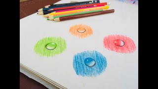 How To Draw Water Drops|Easy Pencil colors Drawing|3D Water drops