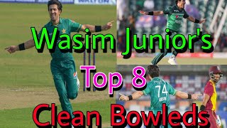 Young Man🏏|Muhammad Wasim Junior's Top 08 Clean Bowleds 🔥|Pakistani Bowler 🇵🇰|