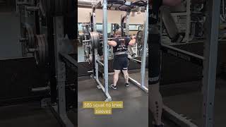 585 lb squat no knee sleeves #raw #natural #natty