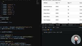 Custom Filter Components for AG Grid's Javascript Data Grid