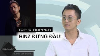 Binz đứng đầu TOP 5 rapper chất nhất Việt Nam dưới góc nhìn Rhymastic