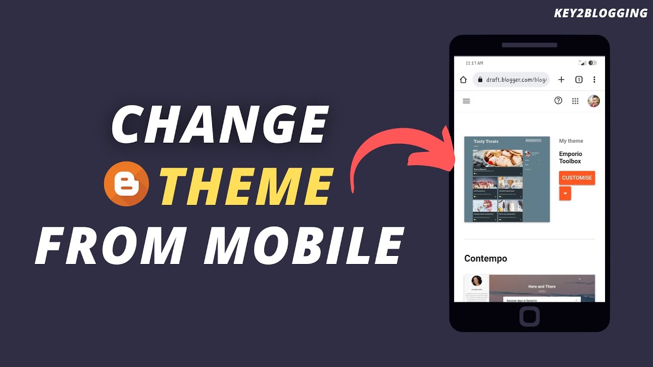 How To Change Or Edit Blogger Theme From Mobile Phone | ( Upload ...