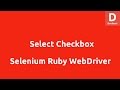 Selenium Ruby Select Checkbox