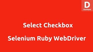 Selenium Ruby Select Checkbox