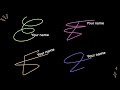 E-Signature | How to draw signature style of my name! | Letter “E”