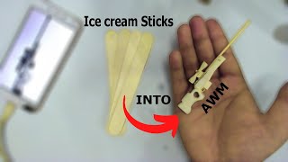 pop stick craft | pop stick gun | AWM pop stick gun | popsicle stick crafts | 5 minutes craft | mini