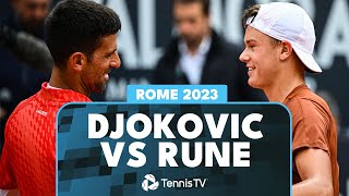 Novak Djokovic vs Holger Rune Extended Highlights | Rome 2023 Quarter-Final