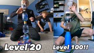 NEXT LEVEL Bottle Flip Trick Shots From Level 1-100!