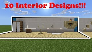 10 easy furniture designs in minecraft!!!