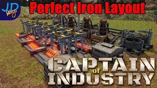 Perfectly Efficient Iron Smelter 🚜 Captain of Industry  👷  Walkthrough, Tutorial, Guide, Tips