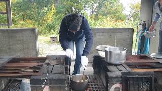 「とん汁②」野外炊飯ｉｎ妙高【建築士専攻科】