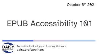 EPUB Accessibility 101