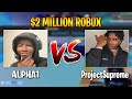 I 1V1'd My Brother ProjectSupreme For $2 Million Robux |Roblox Arsenal