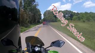 Motorcycle ride to Moonville tunnel, Nelsonville, and Hocking hills