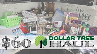 HUGE $60 Dollar Tree Haul! | Kitchen Organization, Halloween Party, \u0026 Christmas