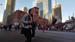 Black Lives Matter chanting on LaSalle bridge, Chicago - May 31st, 2020 - Justice for George Floyd