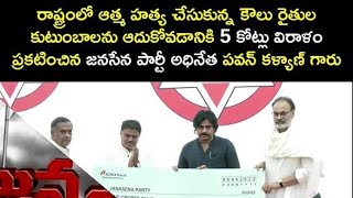 పవన్ కళ్యాణ్ గారికి కౌలు రైతులు పాలాభిషేకం 5 కోట్లు కౌలు రైతులకు ఇచ్చి నందుకు