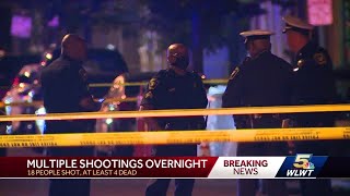 Police: 18 people shot, at least 4 dead in multiple shootings across Cincinnati