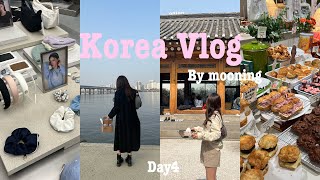 [Vlog]5泊6日の韓国旅行🇰🇷day4 |漢江でピクニック🌱|梨泰院でショッピング|安国| 聖水|ヒュンダイソウル☁️|カフェ巡り |盛りだくさんの1日
