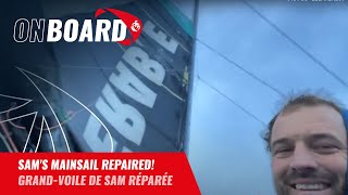 Sam's mainsail repaired! | Vendée Globe 2024