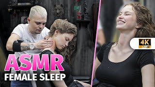 ASMR Female Sleep Therapy In Barber Shop (asmr for sleep)