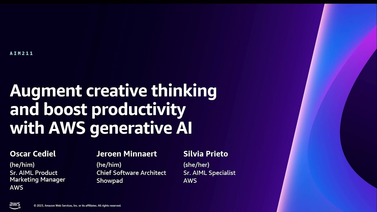 AWS Re:Invent 2023 - Augment Creative Thinking & Boost Productivity ...