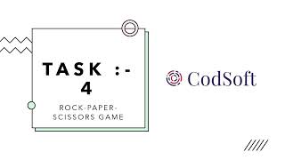 Python Fun: Rock Paper Scissors Game | CodSoft Internship Project