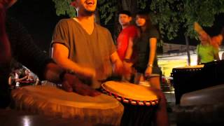 Exotic percussion THA. - Jembe Jammin' at Train market.