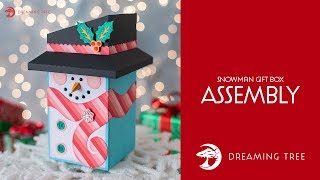 SVG File - Snowman Gift Box - Assembly Tutorial (For Cricut, Silhouette, and ScanNCut)