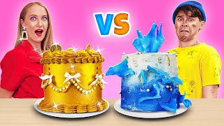 NEW 123 GO! Rich VS Poor Cake Decorating Challenge 🍰 Who Makes The Most Beautiful Cake?