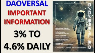 Daoversal Important Information || Live Withdrwal proof #earningapp #crypto #corewithdraw #cryptonew