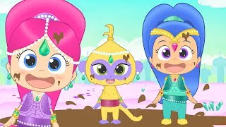 CINCO BEBÉS con Shimmer y Shine | Canciones infantiles con dibujos animados