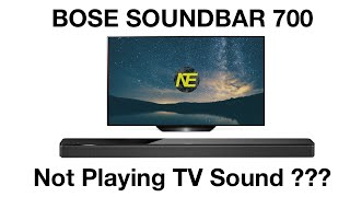 Bose Soundbar 700 Not Playing Sound? Two Fixes.