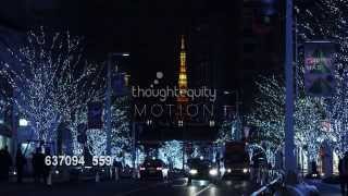 Tokyo night: Illuminated street in Roppongi / 六本木　けやき坂のイルミネーション