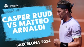 Casper Ruud vs Matteo Arnaldi Fun Shotmaking | Barcelona 2024 Highlights