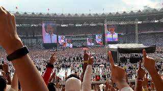 PIDATO JOKOWI NAIK PANGGUNG, RIUH GEMPITA KAMPANYE  DI GBK JAKARTA, 13 APRIL 2019