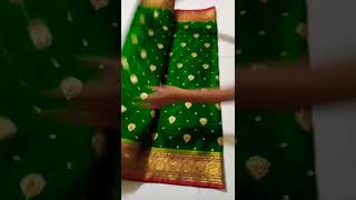 meesho Banarasi silk saree  haul please subscribe to my channel 🙏#meesho#sarees#shorts#banarasi