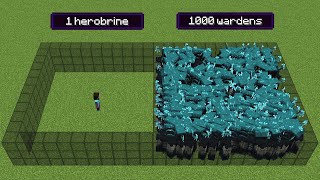 1000 wardens vs 1 herobrine (but herobrine has all effects)