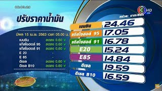 ลดอีก! ปรับลดน้ำมันทุกชนิด 60 สต./ลิตร ยกเว้น E20-E85 มีผล 15 เม.ย.63