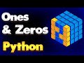 Ones and Zeros in Python NumPy | Module NumPy Tutorial - Part 12
