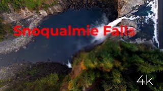 Snoqualmie Falls Cinematic 4k Aerials - Washington State