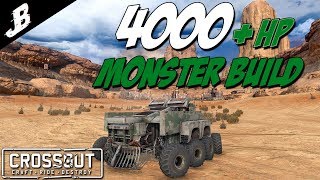 Crossout - 4000+ Durability MONSTER Build with quad taclkers - Crossout Gameplay