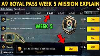 A9 Royal Pass Week 5 Mission Explain | Bgmi A9 Rp Mission Explain | BGMI RP Mission Explain