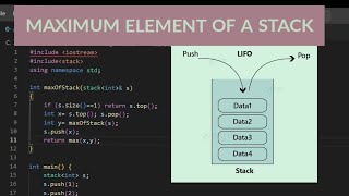 Maximum element of a Stack by recursion | Data Structures problems