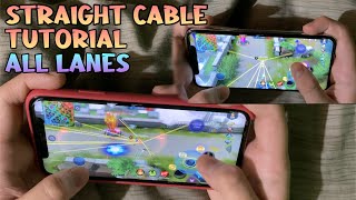 STRAIGHT CABLE TUTORIAL | HANDCAM | All lanes | Fanny MLBB